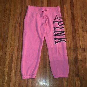 Pink Victoria Secret Sweatpants Capri